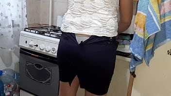 Preview 1 of Bagla Sax Modal - While my step mother was washing the dishes,  I masturbated my pussy - Lesbian Illusion Girls