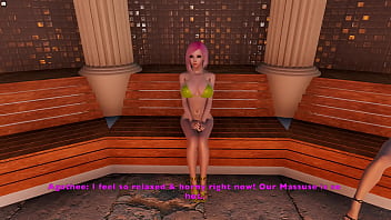 Preview 2 of Gay Sex Anime - Girls Spa Day - Day 3 - Royal BBC Exclusive ft [LongLegSteph &amp_ Agathee]