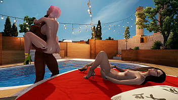 Preview 4 of Gay Sex Anime - Girls Spa Day - Day 3 - Royal BBC Exclusive ft [LongLegSteph &amp_ Agathee]