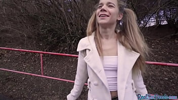 Preview 2 of Ava Adems Hard Fucked - 18yo pigtails cutie paid for giving blowjob and sex in POV