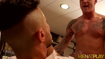 Preview 4 of Www Sxs Video - MENATPLAY Suited Men Geordie Jackson And Klein Kerr Ass Bang