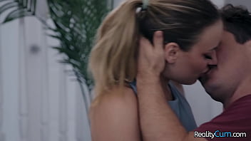 Preview 2 of Xx Stepmoms Wtih Son - Lusty blonde teen with perfect booty sucking dick and get her pussy pounded from behind - Anna Claire Clouds,  Robby Apples