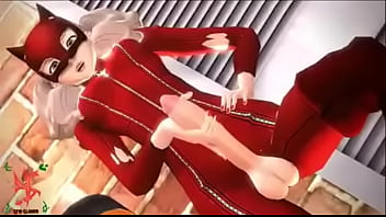 Preview 3 of Olyria Roy Porn Sex Xxx - [Sfmslayer] Futa Yukari and Ann jerk off (Persona 3/Persona 5)