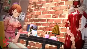 Preview 1 of Olyria Roy Porn Sex Xxx - [Sfmslayer] Futa Yukari and Ann jerk off (Persona 3/Persona 5)