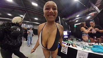 Preview 2 of Birthday Milf - Anissa gives me body tour at EXXXotica NJ 2021