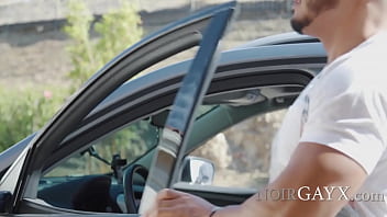 Preview 1 of Fuck To Pizza Delivery Girl - Gay Couple Checkout Open Houses And Fuck In Them