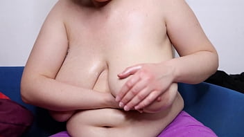 Preview 2 of Cape Town Beach - Creaming my big natural boobs