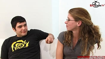 Preview 2 of La Gallito - Skinny Wife with glasses fucks a BBC infront of the cuckold