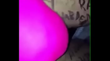 Preview 4 of Panty Assjob Handjob Cum On Ass - Sissy slut boy outside at night