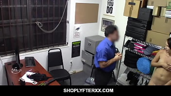 Preview 3 of Village Sexyvidexxx - Skinny Teen Shoplifter Natalie Porkman Rough Fucked By Officer