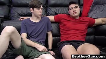 Preview 1 of Big Boiz - Stepbrother teaches him how to jerk off