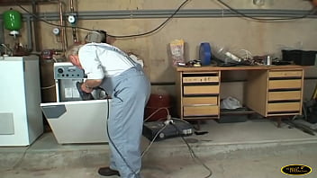 Preview 1 of Soudan - Nella cantina il vecchio ha un malore finto per scopare la bella biondina vergine