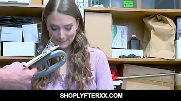 Preview 1 of Lk Lanka - Shoplifter Izzy Lush getting her pussy doggystyle fuck by the LP Officer