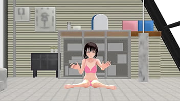 Preview 4 of Son Forced Sex With Step Mother - とよたのの　アニメガールがピンクのビキニで巨乳を揺らす