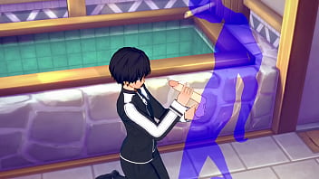 Preview 1 of Animal Sikis Vido - Sword Art Online Yaoi - Kirito Handjob - Japanese Asian Manga anime game porn gay