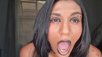 Preview 4 of Aliyah Adin - Desi slut wearing black lipstick wants her lips and tongue around your dick and taste your lips | close up | fetish