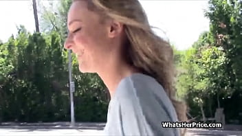 Preview 1 of Xvideosa In - Broke blonde rides cock outside for money