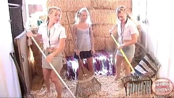 Preview 1 of Sali Jija No Romantic Sexy - Texas Twins gets naked and fingering Trio at farmyard