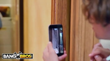Preview 1 of Hot Kim Manhattan Big Ass Fucked - BANGBROS - Julia Ann Catches Step Son Perving On Latin Maid Abby Lee Brazil