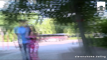 Preview 1 of Ella Brunette Italian - CUM and GO!! Public Park QUICKIE: Talena - StevenShame.Dating