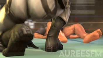 Preview 1 of Maid Hotel Hiddencam - Snake x Chris Wrestling Match - SFM