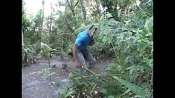 Preview 1 of Eliane Giardini - Guy gives head and good fuck to random naked guy in the woods