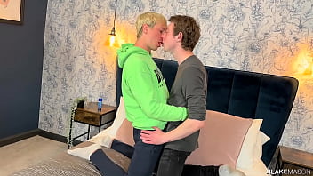 Preview 1 of Porngsmesshow - Blond Naughty Twink Craves For Some Huge Cock Riding