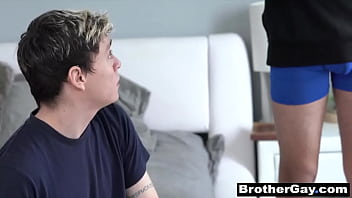Preview 1 of Spit Swap Compilation - Spanked and fucked by gay stepbrother