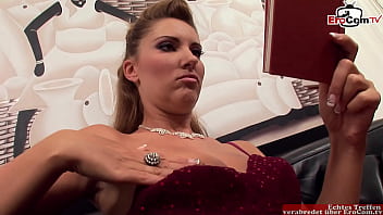 Preview 1 of Eanglish Sex Movie Full - Skinny brunette slut with natural tits fucked in her asshole