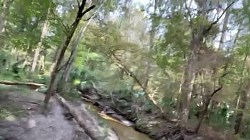 Preview 3 of Bbw Facefuck Puking - Nature trail Fun. Outdoor flashing and pee