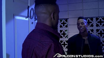 Preview 1 of Brutal Rape Bbc Dp - Pizza Delivery Hunk Joins In Ebony Couple For Threesome - FalconStudios
