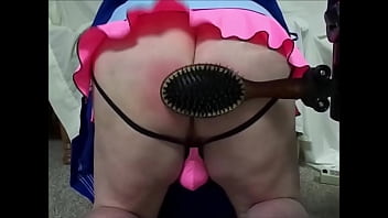 Preview 2 of Peachy Unstoppable Desire - Sissy Spanked with 8 Different Tools by Pinky 396