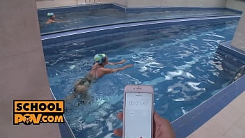 Preview 1 of Animal Togirl - Sexy student Anna Rose fucks her swim coach - itsPOV