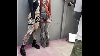 Preview 4 of 3some Bombastic - Do you like our tattoos?  lisa.rocket is such a handsome woman with a gentle calm attitude.So happy our path cros...