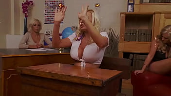 Preview 1 of Polisha Mom Son Hqpon - Busty Blonde Gets Used And Fucked With Dildos In Hot Lesbian Group Sex