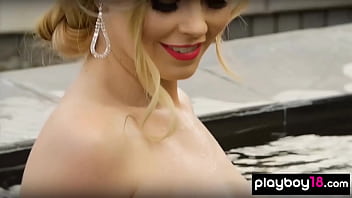 Preview 3 of Xxx Hot Sexi Xxx Video - Classy all natural blondie Bailey Rayne teasing in the pool