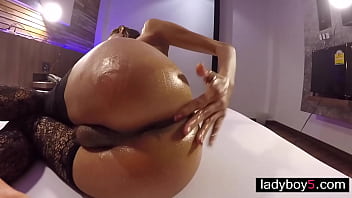 Preview 1 of So Hos Girls Xxx - Petite amateur ladyboy teen POV blowjob porn with a meaty white cock