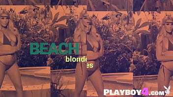 Preview 1 of Swden Irena - Huge boobs blonde Rebekah Cotton reveals hot body in outdoor posing action