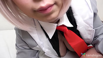 Preview 2 of Pissing Toilet Asian - Chubby Kyoko Mikam is pleasing a man she likes a lot