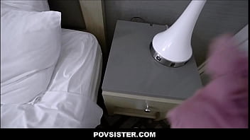Preview 1 of Missionary Face To Face Position - Big Tits Latina Teen Step Sister Caught Step Brother POV - Savannah Sixx,  Tony Profane