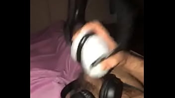 Preview 4 of Nadia Bondage - JBL headphones and eardefenders fuck &amp_ cum