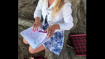 Preview 3 of Bihari Video Sexy - Hot Teen Babe NIKOLE NASH Squirts during Public Art Session