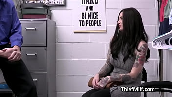 Preview 1 of Mommys Black Pussy - Mall guard drills tattooed milf suspect on his desk