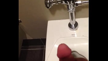 Preview 4 of Big Tits In Unform - Teacher jerk off in staff bathroom