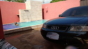 Preview 3 of Litle Korea - NOVINHA GRAVIDINHA ALL&Euml_ PJTX VIU A OPORTUNIDADE E N&Atilde_O PERDEU CRAU NO PAU DO FLAKAEL ENQUANTO ELE RELAXAVA ENCIMA DA AUDI A3 ENQUANTO ISSO O WLL PJTX FOI AO SUPERMERCADO