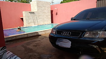 Preview 4 of Litle Korea - NOVINHA GRAVIDINHA ALL&Euml_ PJTX VIU A OPORTUNIDADE E N&Atilde_O PERDEU CRAU NO PAU DO FLAKAEL ENQUANTO ELE RELAXAVA ENCIMA DA AUDI A3 ENQUANTO ISSO O WLL PJTX FOI AO SUPERMERCADO
