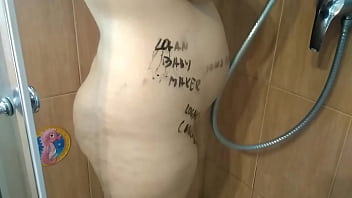 Preview 3 of Koran Big Ass - Solo Masturbation in balcony and under the shower