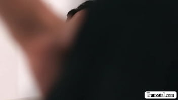 Preview 1 of Indian Cinema Field Actress Sex - Tired dude gets a free blowjob from TS friend