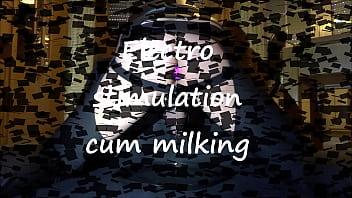 Preview 1 of Most Beautiful Girl Porn Rasain - Electro stimulation cum milking in chastity with vibrating led buttplug
