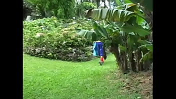 Preview 1 of Sanny Lion Faking Video - Horny gay duo fuck hardcore on a blanket on the grass